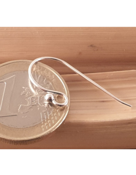 2 Stk. Ohrhaken 16mm, 925 Silber
