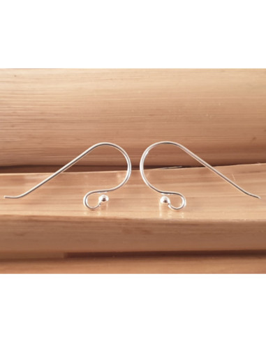 2 Stk. Ohrhaken 16mm, 925 Silber