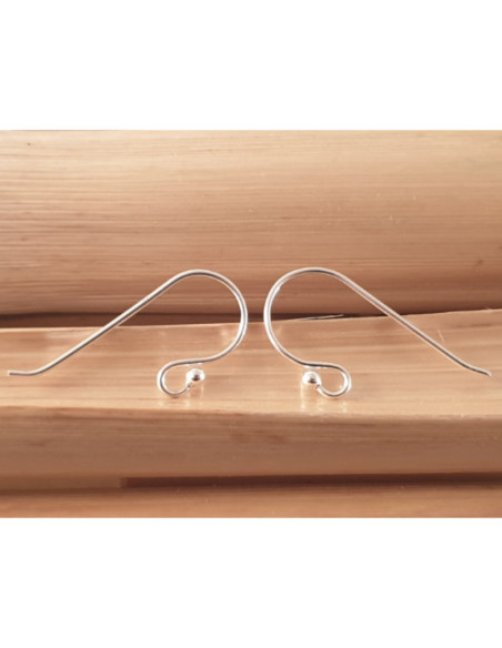 2 Stk. Ohrhaken 16mm, 925 Silber