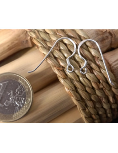 2 Stk. Ohrhaken 19mm, 925 Silber