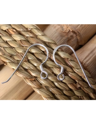 2 Stk. Ohrhaken 19mm, 925 Silber