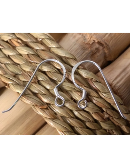 2 Stk. Ohrhaken 19mm, 925 Silber