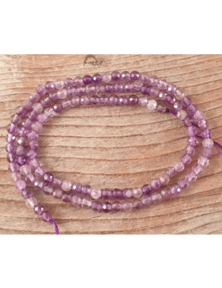 Amethystkette facettiert 3mm