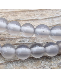 grauer Chalcedonkette 4mm