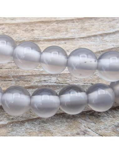 grauer Chalcedonkette 4mm