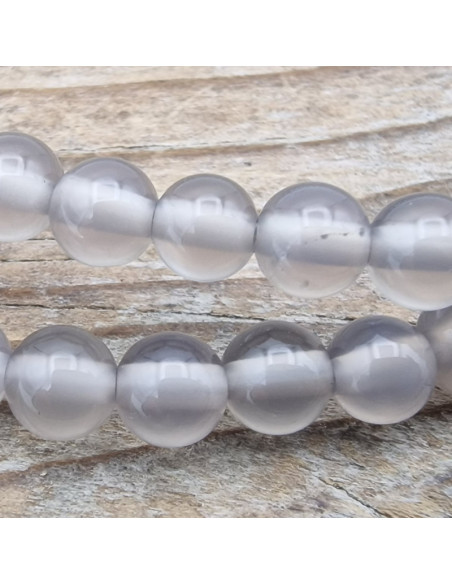 grauer Chalcedonkette 4mm