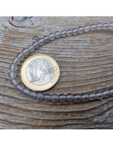 grauer Chalcedonkette 4mm
