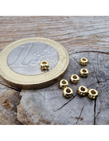 Zwischenteil, Scheibe 3x1.5mm, Messing vergoldet