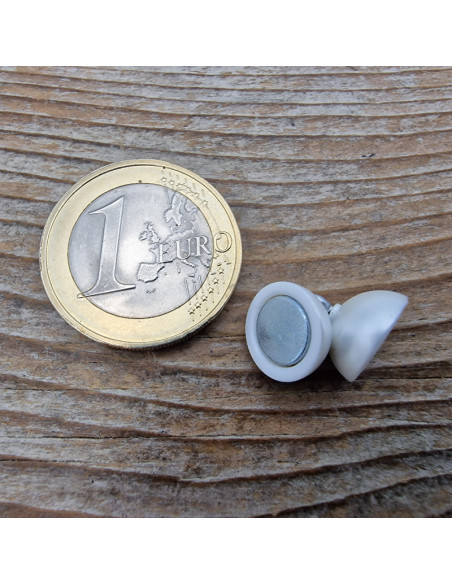 Magnetschliesse 10mm Kunststoff weiß