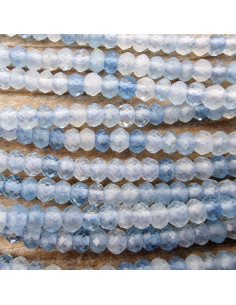 Aquamarinkette facettiert 3x2mm