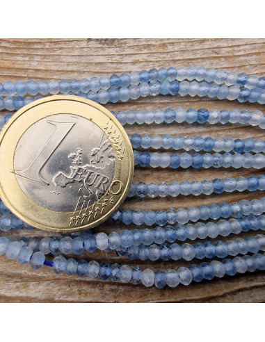 Aquamarinkette facettiert 3x2mm
