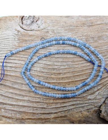 Aquamarinkette facettiert 3x2mm