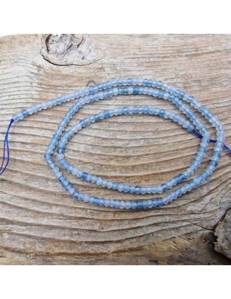 Aquamarinkette facettiert 3x2mm