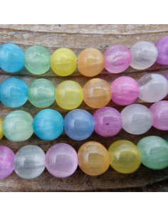 Selenitkette bunt 4mm
