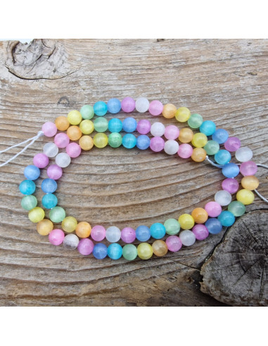 Selenitkette bunt 4mm