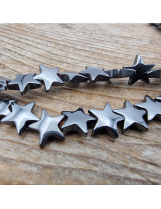 Blutsteinkette (Hämatit) Stern 9mm