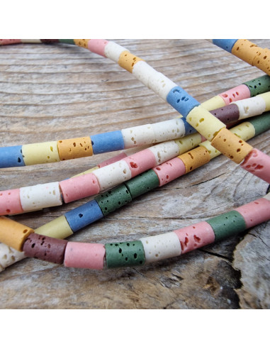 Lavakette 3x5mm multicolor