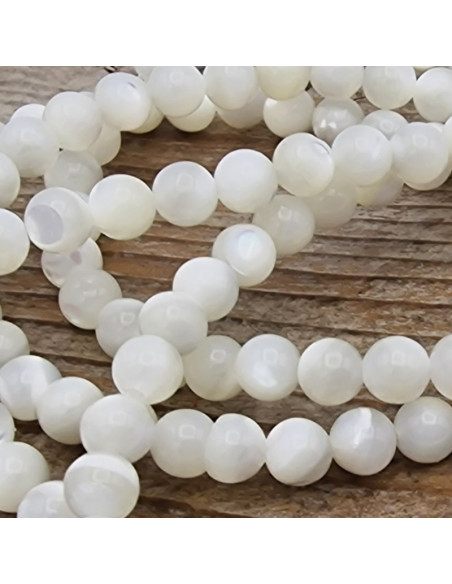 Perlmuttkette weiß 4mm