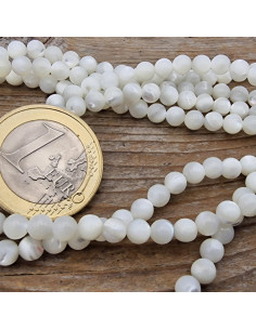 Perlmuttkette weiß 4mm 2