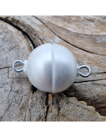 Magnetschliesse 8mm Kunststoff weiß