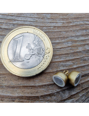 Magnetschliesse 6x8mm Kunststoff gold