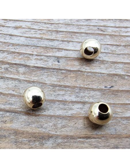 Zwischenteil, Kugel 4mm, großes Loch, Goldfilled