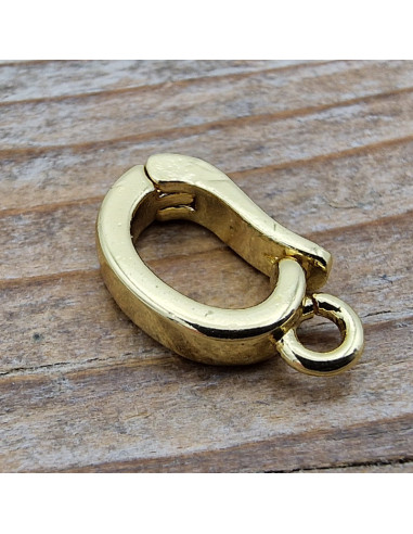 Clipschliesse 8x13mm, Messing vergoldet