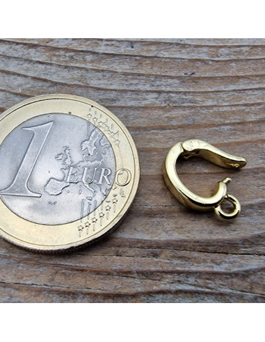 Clipschliesse 8x13mm, Messing vergoldet