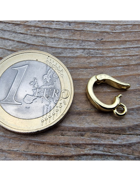 Clipschliesse 8x13mm, Messing vergoldet
