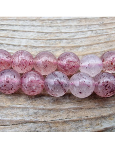 Erdbeerquarzkette 6mm