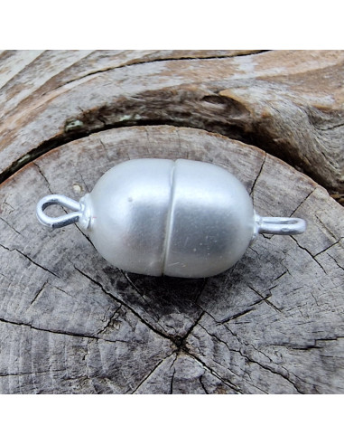 Magnetschliesse 6x8mm Kunststoff weiß