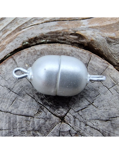 Magnetschliesse 6x8mm Kunststoff weiß
