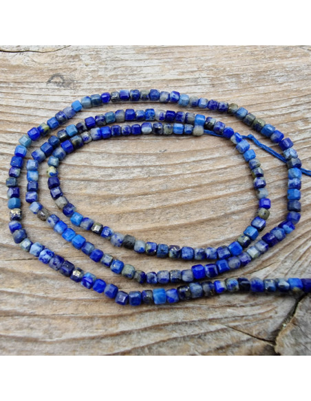 Lapislazulikette facettiert 2x2mm