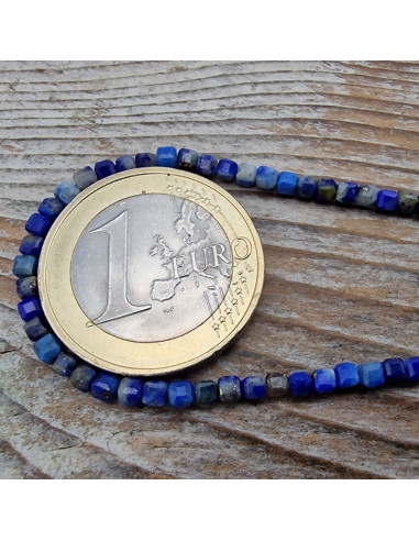 Lapislazulikette facettiert 2x2mm
