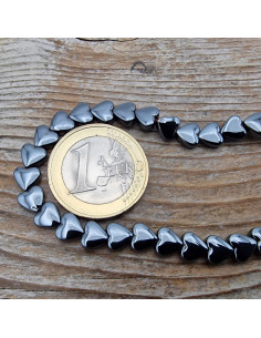 Blutsteinkette (Hämatit) Herz 6x6mm 2