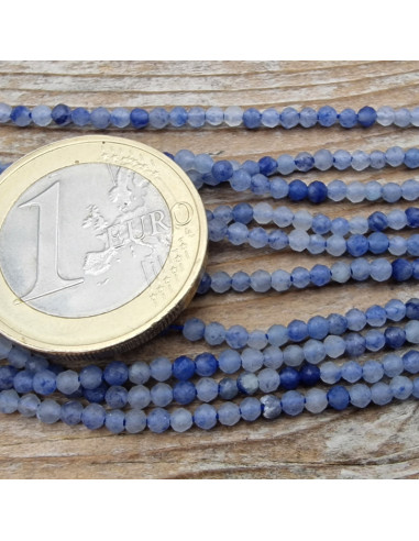 Blauquarzkette facettiert 2mm