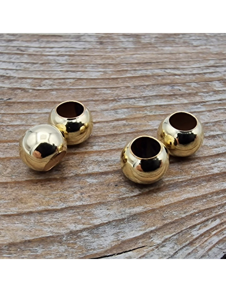 Zwischenteil, Kugel 6mm, großes Loch, Goldfilled