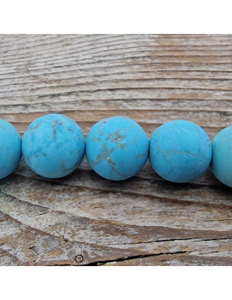 Türkisimitatkette matt (Blue Howlith) 10mm