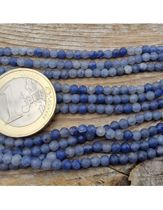 Blauquarzkette facettiert 3mm 2