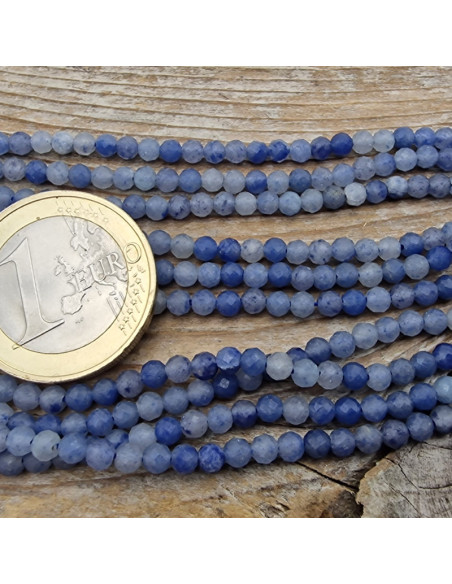 Blauquarzkette facettiert 3mm