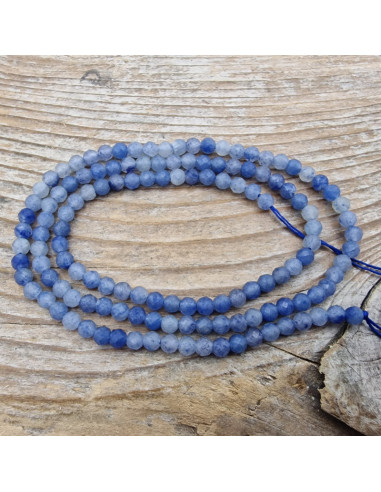 Blauquarzkette facettiert 3mm