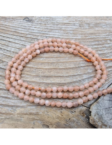 Mondsteintkette orange facettiert 3mm
