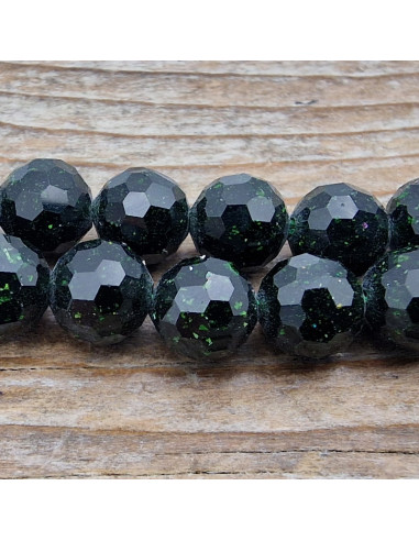 grüne Goldflusskette facettiert 6mm