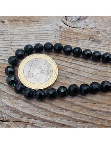 grüne Goldflusskette facettiert 6mm