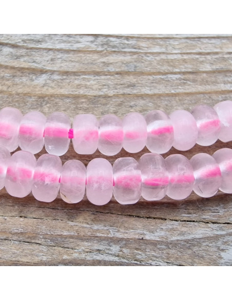 Rosenquarzkette 4x2mm