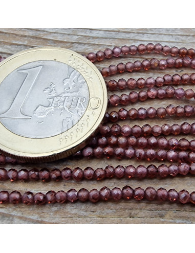 Granatkette facettiert 2mm