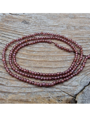 Granatkette facettiert 2mm