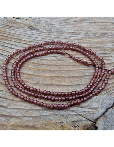 Granatkette facettiert 2mm