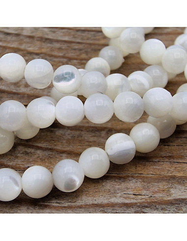 Perlmuttkette weiß 3mm