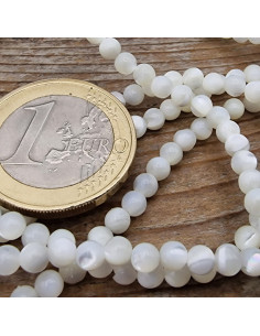 Perlmuttkette weiß 3mm 2